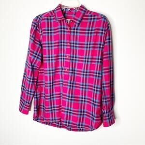 Southern Tide Pink Plaid Button Down Pullover Shirt Size‎ Medium